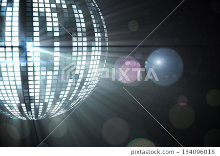 Digitally generated cool disco ball design 134096018