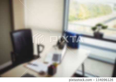 Empty chair and desk in modern office Empty chair and desk in modern office 134096126