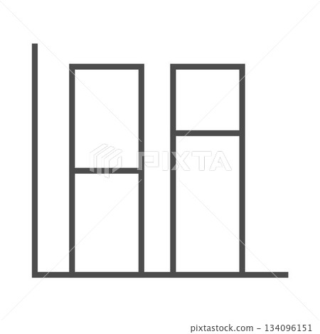 Digitally generated image of bar graph Digitally generated image of bar graph 134096151