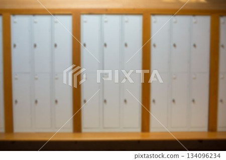 White lockers in room at university White lockers in room at university 134096234