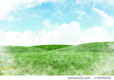 Digital composite of green hill Digital composite of green hill 134096302