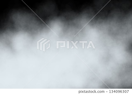 White fog on black background White fog on black background 134096307