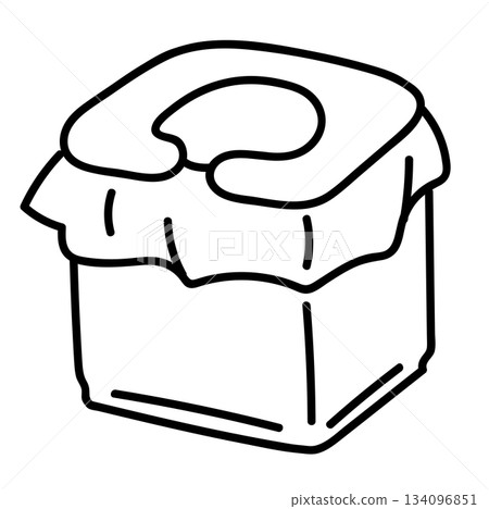 Portable toilet_line drawing 134096851
