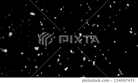Freeze motion of natural snow falling on black background Freeze motion of natural snow falling on black background 134097433