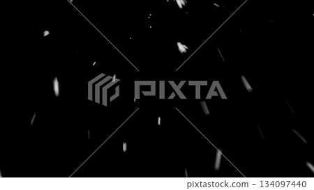 Freeze motion of natural snow falling on black background Freeze motion of natural snow falling on black background 134097440