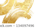 Golden abstract brush stroke background 134097496