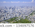 Osaka cityscape as seen from the Abeno Harukas observation deck 134097576
