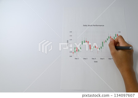 Stock chart and copy space 134097607