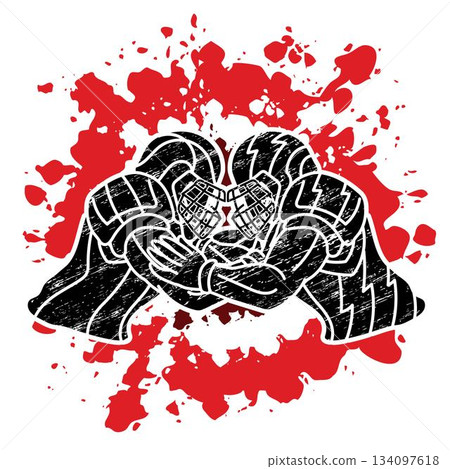 American Football Player Cartoon Silhouette Sport Graphic Vector 134097618