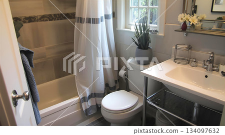 時尚的一體式浴室 134097632