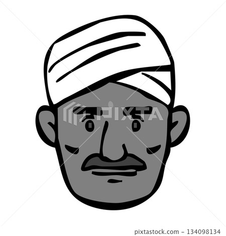 單色圖示_人物，男人，外國人，國籍 134098134