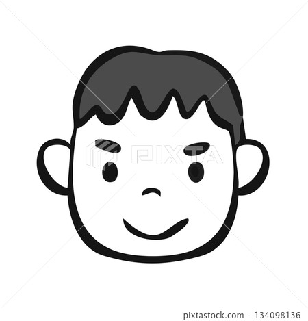 單色圖示_人物、兒童、男孩 134098136