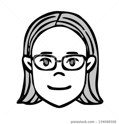 單色圖示_人物、女性、外國人、國籍 134098508