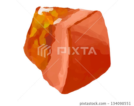 Illustration of diced tomatoes (with seeds, juicy) 134098551