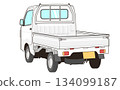 白色輕型卡車向量素材插圖 134099187