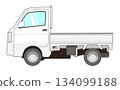 白色輕型卡車向量素材插圖 134099188