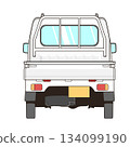 白色輕型卡車向量素材插圖 134099190