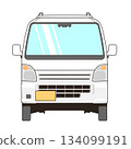 白色輕型卡車向量素材插圖 134099191