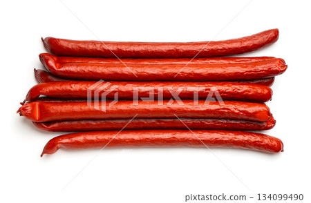 smoked sausages close-up 134099490
