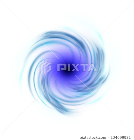 Realistic tornado swirl storm view from above, hurricane wind vortex, vector 3D cyclone twister, whirlwind air funnel 134099921