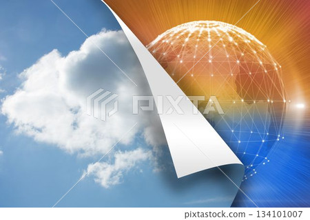 Sky background over bright earth background Sky background over bright earth background 134101007