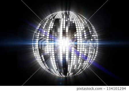 Digitally generated cool disco ball design 134101294
