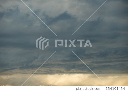 Storm clouds during sunset 134101434