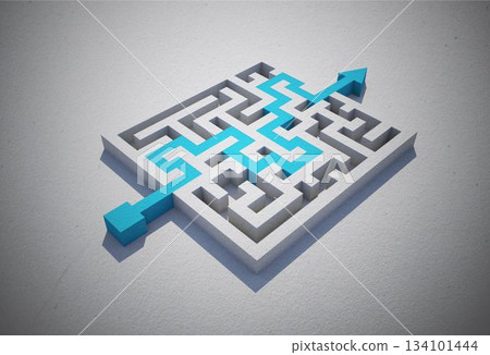 Blue arrow solving puzzle 134101444