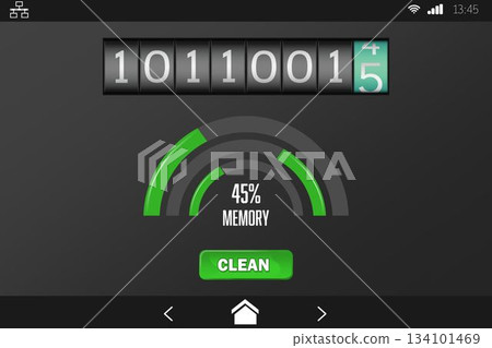 Mobile display with memory cleaner 134101469