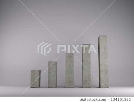 Bar chart depicting growth Bar chart depicting growth 134101552