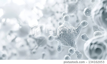 Abstract medical background of DNA double helix and molecular structure: biotechnology and scientific research concept 134102053
