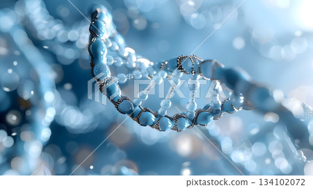 Abstract medical background of DNA double helix and molecular structure: biotechnology and scientific research concept 134102072