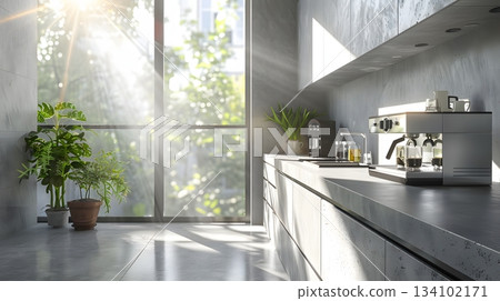 豪華現代廚房內裝 134102171