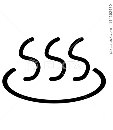 Hot spring icon Hot spring icon 134102480