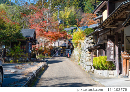 京都大原的秋日：通往寂光院的路 134102776