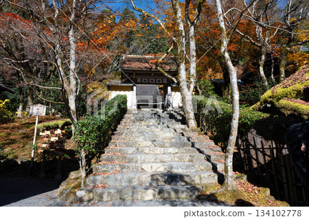 京都大原的秋天，邪光院大門 134102778