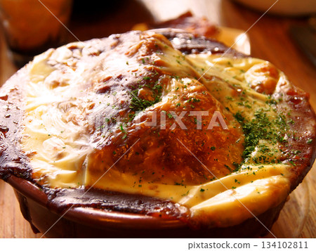 Gratin with piled-up ingredients 134102811