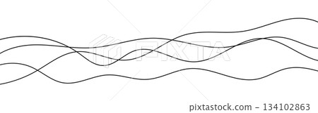 Tangled abstract thread lines, minimalist wavy and twisted stroke ornament, hand drawn background design Tangled abstract thread lines, minimalist wavy and twisted stroke ornament, hand drawn background design 134102863