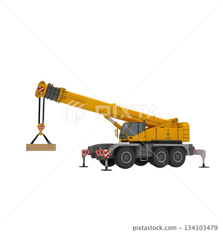 建築工地上的越野起重機施工設備 建築工地上的越野起重機施工設備 134103479