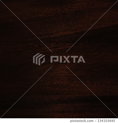 A square background image of acacia black-brown wood grain plank surface 134103695