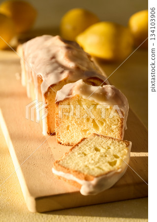 Homemade lemon pound cake Homemade lemon pound cake 134103906