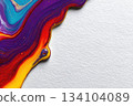 Abstract vibrant multicolor paint background. Abstract colorful painted texture 134104089