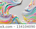 Abstract vibrant multicolor paint background. Abstract colorful painted texture 134104090