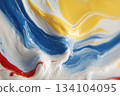 Abstract vibrant multicolor paint background. Abstract colorful painted texture 134104095