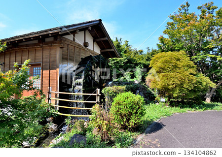 栃本水上樂園的濱水步道與水車 134104862