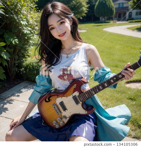 Playing the guitar 134105306