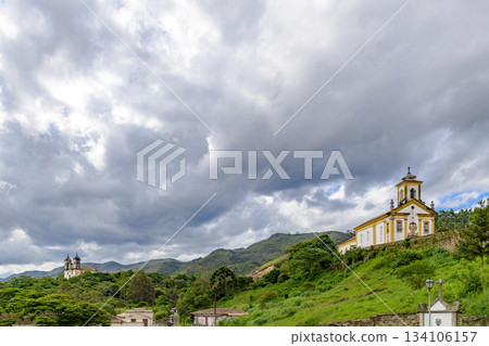 Churches on the hills of Ouro Preto Churches on the hills of Ouro Preto 134106157