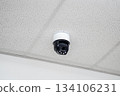 Indoor CCTV monitoring, security cameras inside a meeting room. 134106231