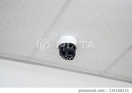 Indoor CCTV monitoring, security cameras inside a meeting room. 134106231