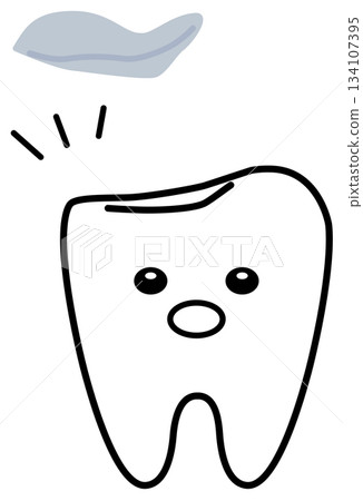 補牙材質脫落時，牙齒會感到驚訝 134107395